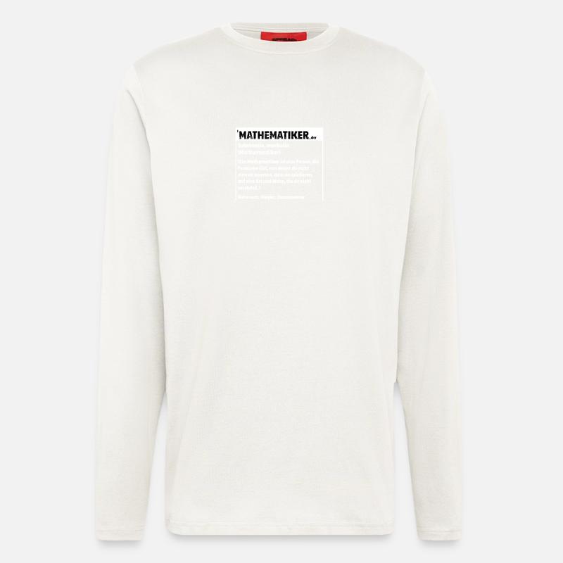 Mathematiker Definition - Langarmshirt - made by SPREAD  - OFF WHITE