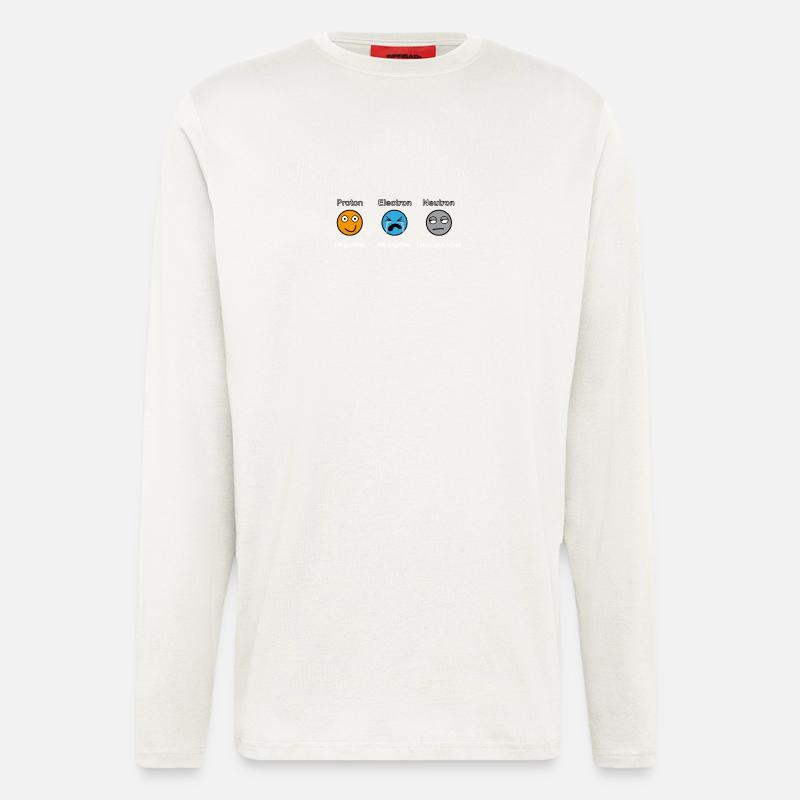 Proton Electron Neutron - Langarmshirt - made by SPREAD - OFF WHITE
