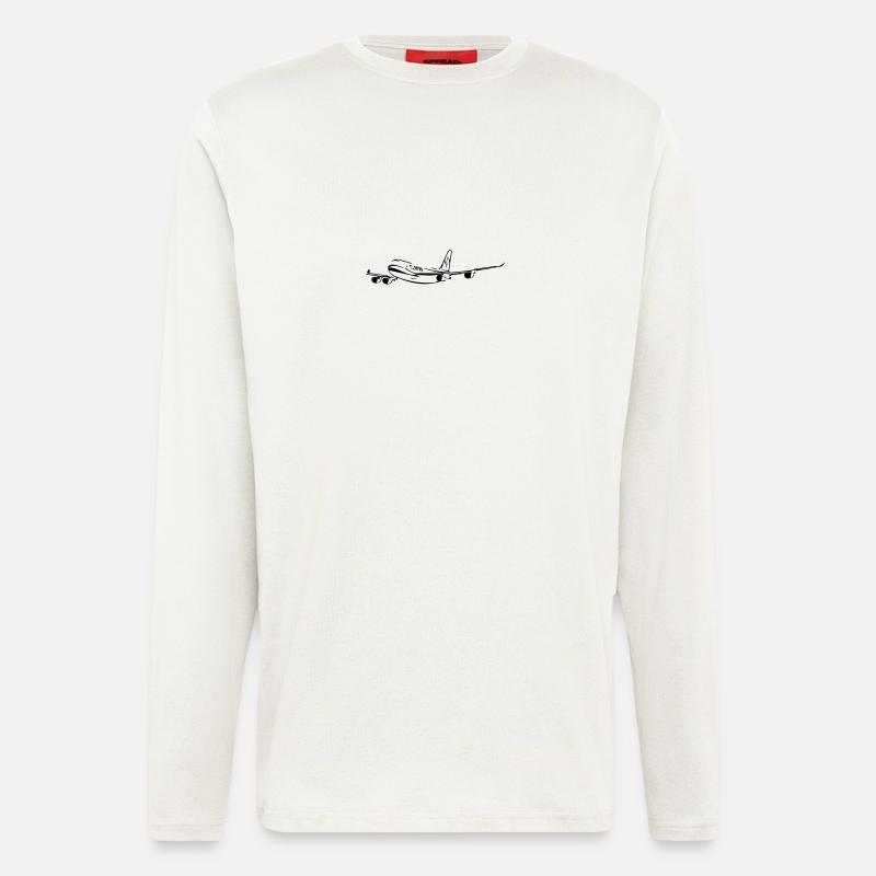 Flugzeug - Langarmshirt - made by SPREAD  - OFF WHITE