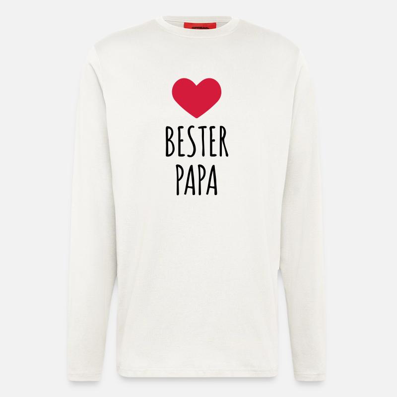 Bester Papa (dh) - Langarmshirt - made by SPREAD  - OFF WHITE