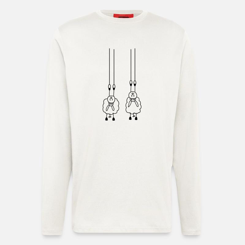 Schafe an Ringen - Langarmshirt - made by SPREAD  - OFF WHITE