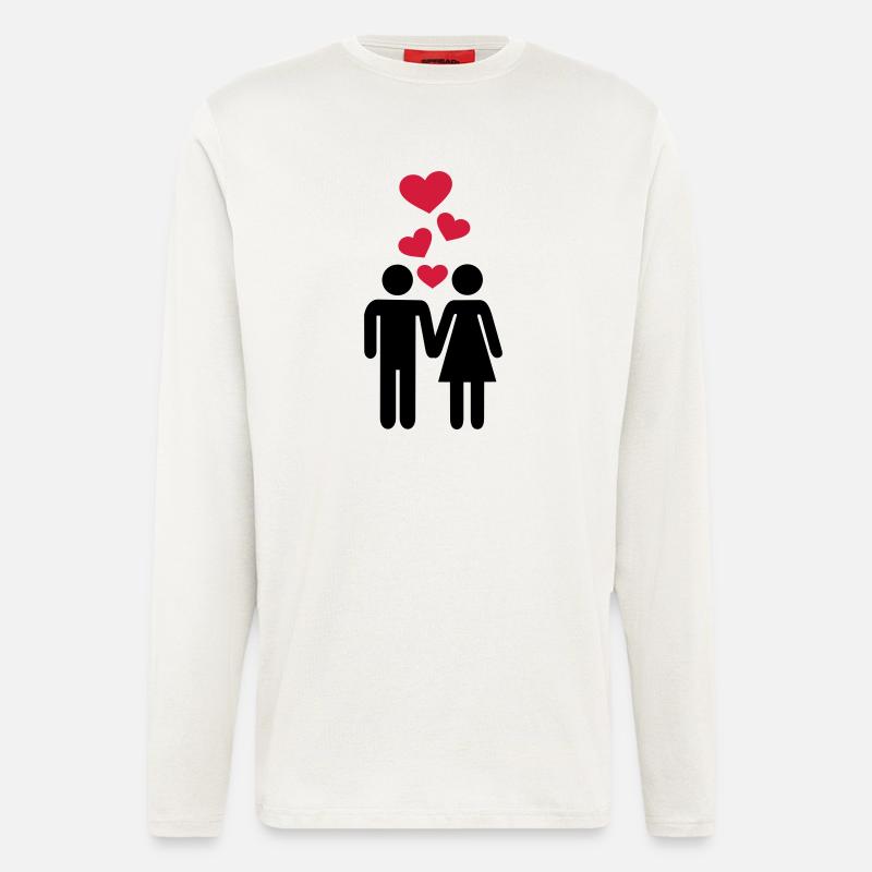 Paar Liebe - Langarmshirt - made by SPREAD - OFF WHITE