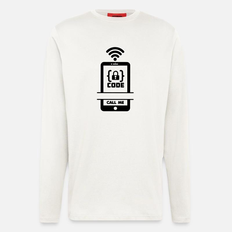 Call me phone for programmer - Longsleeve - made by SPREAD  - OFF WHITE