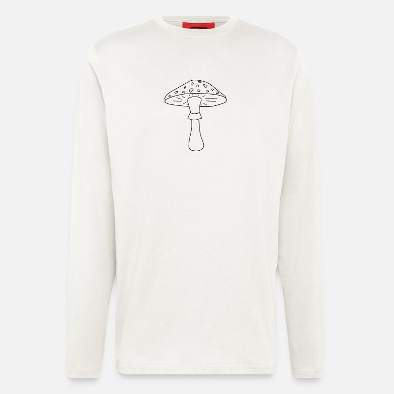 Toadstool black and white - Longsleeve - made by SPREAD  - OFF WHITE