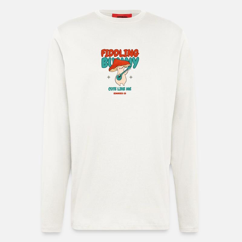 Fiddling Magic Mushroom Rabbit - Longsleeve - made by SPREAD  - OFF WHITE