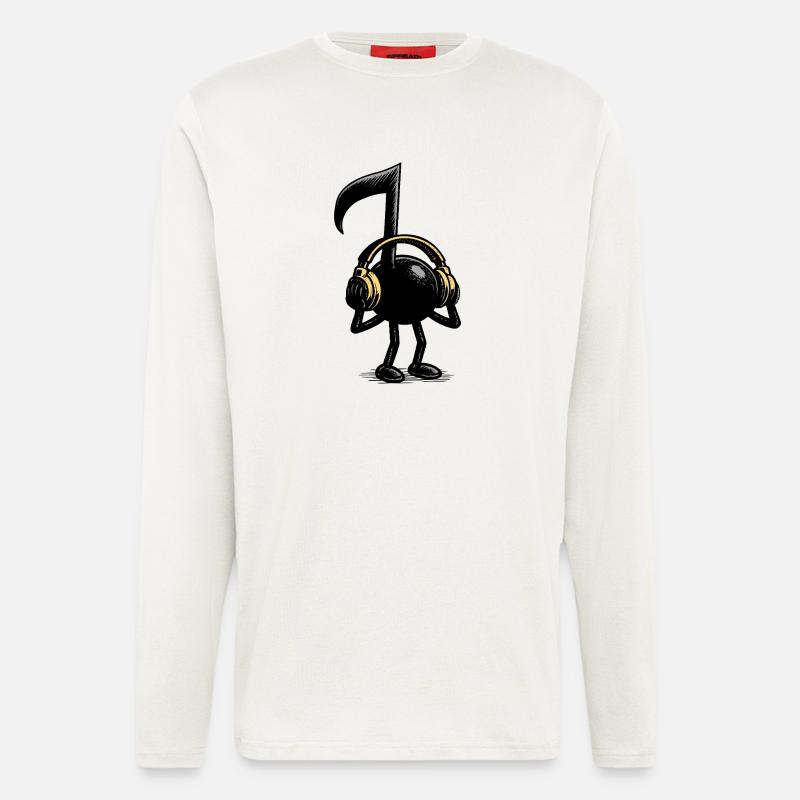 Musiknote - Langarmshirt - made by SPREAD  - OFF WHITE