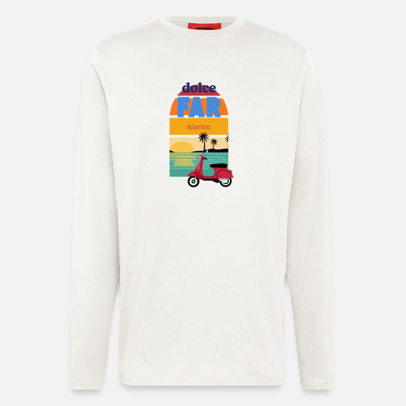 Dolce Far Niente Retro Sunset - Langarmshirt - made by SPREAD - OFF WHITE