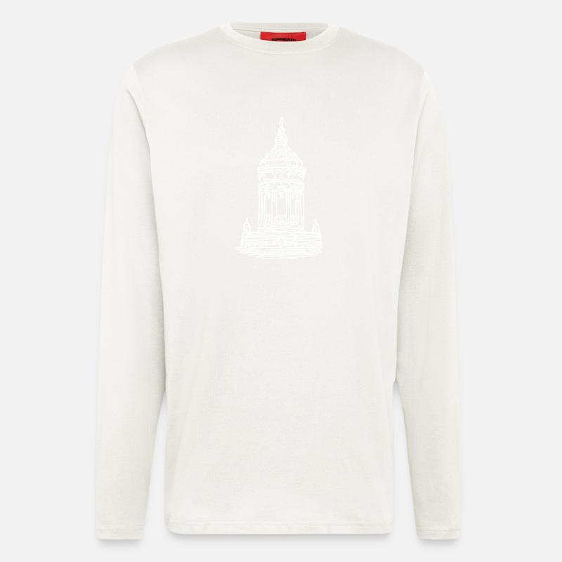 Mannheim Wasserturm - Langarmshirt - made by SPREAD  - OFF WHITE