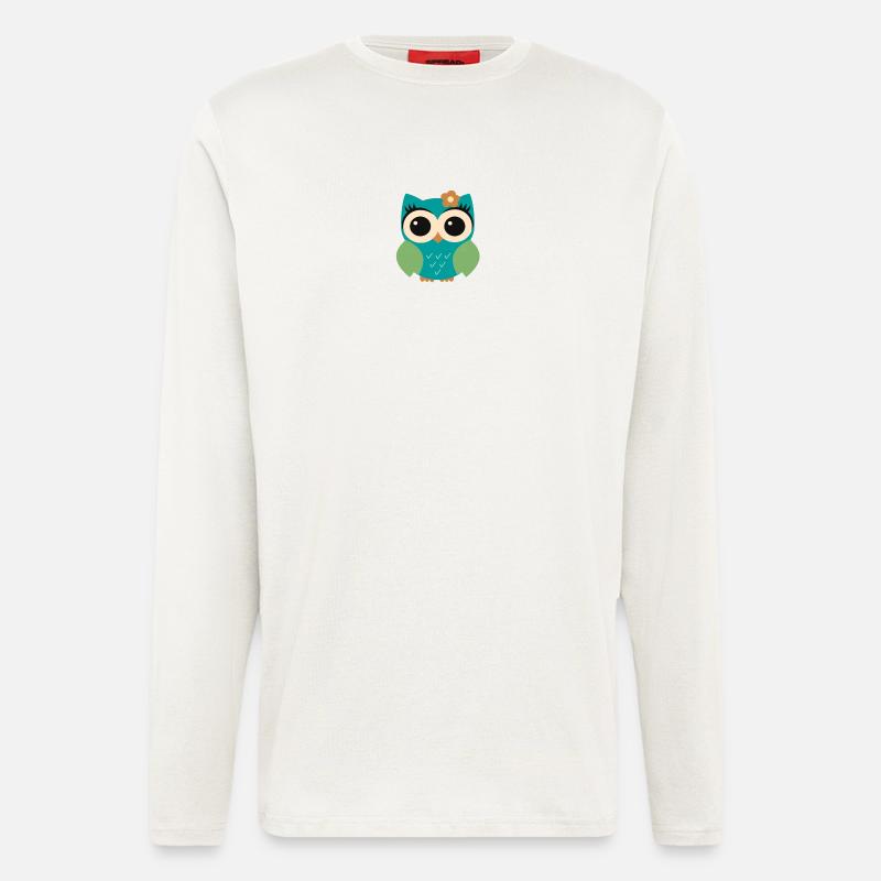 Eule Pauline - Langarmshirt - made by SPREAD  - OFF WHITE