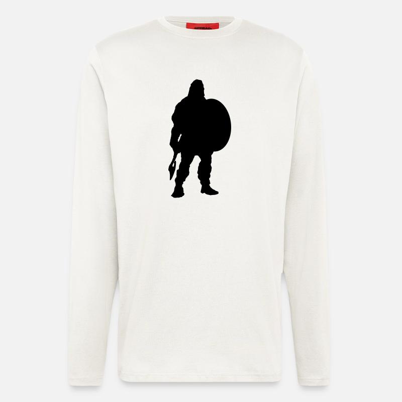 Wikinger Silhouette - Langarmshirt - made by SPREAD  - OFF WHITE