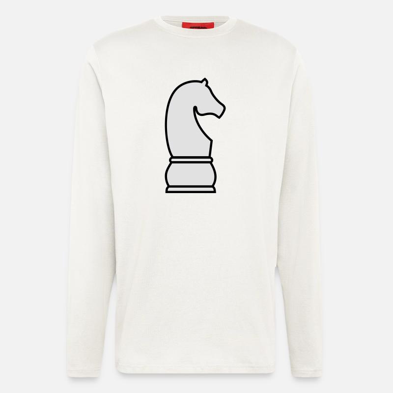 Schach Springer - Langarmshirt - made by SPREAD  - OFF WHITE