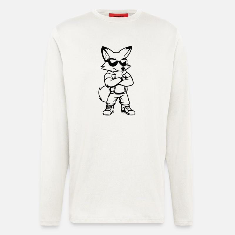Fox Comic Sunglasses - Longsleeve - made by SPREAD  - OFF WHITE
