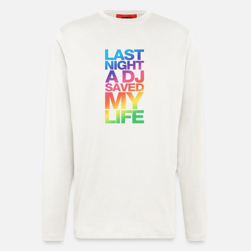 last_night_dj_dd - Langarmshirt - made by SPREAD  - OFF WHITE