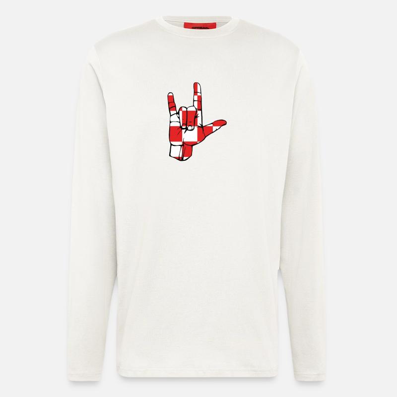 Ich liebe dich-zeichen Brabant - Langarmshirt - made by SPREAD  - OFF WHITE