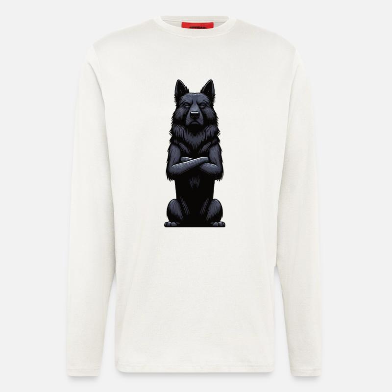 Black German Shepherd German Shepherd Owner - Longsleeve - made by SPREAD  - OFF WHITE