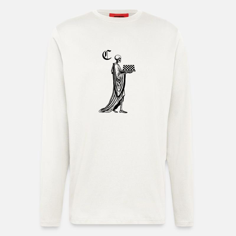 skeleton with chessboard - Longsleeve - made by SPREAD  - OFF WHITE