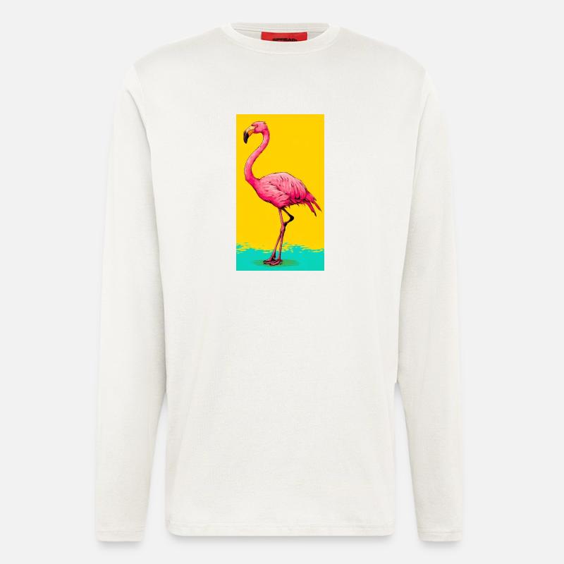 flamingo - Longsleeve - made by SPREAD  - OFF WHITE