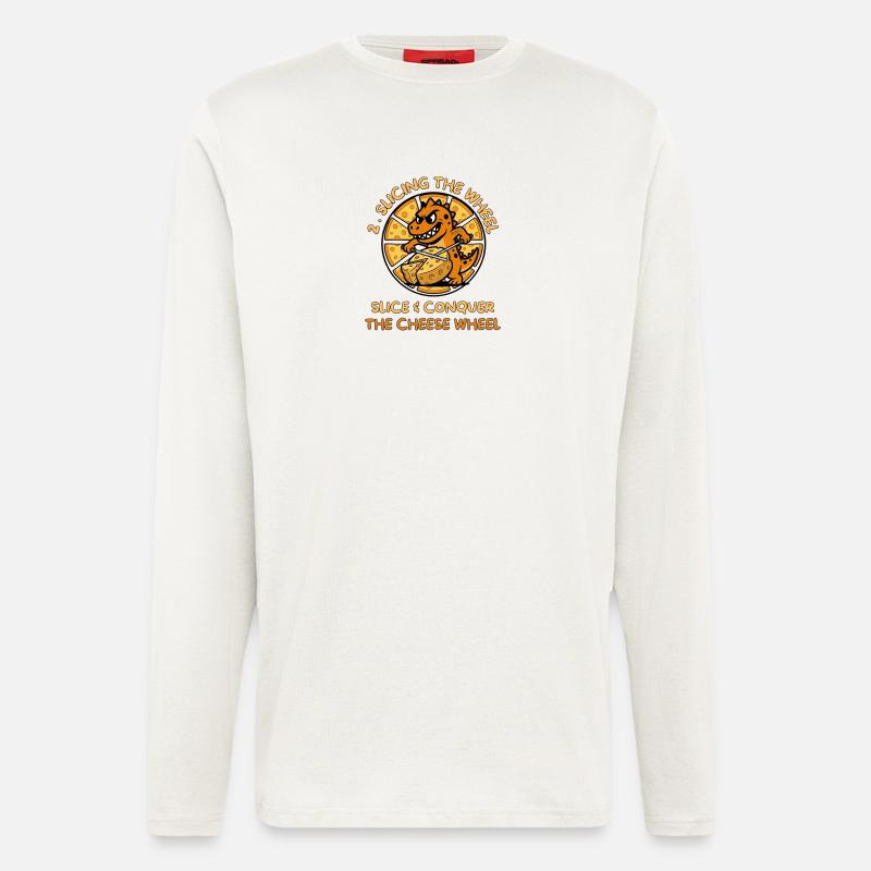 KäseDino: Slice & Conquer - Longsleeve - made by SPREAD  - OFF WHITE