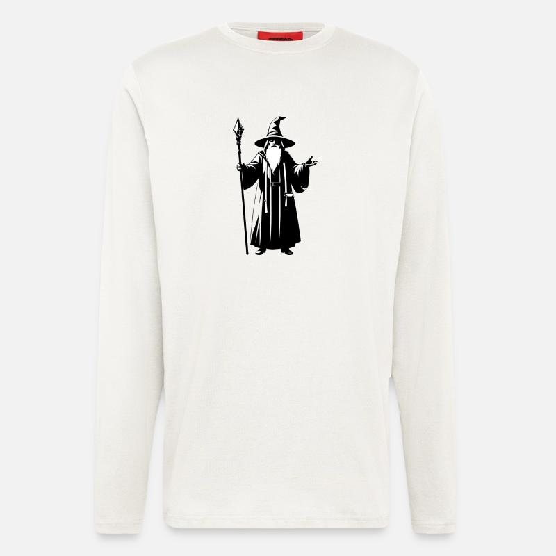 Wizard - Simple Fantasy Logo - Langarmshirt - made by SPREAD  - OFF WHITE