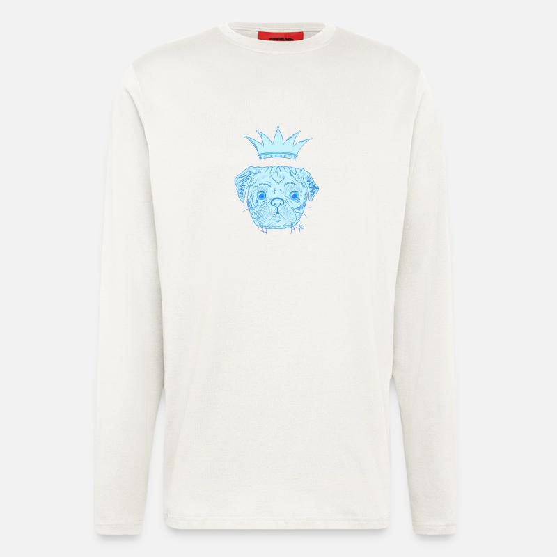 mopshund - Langarmshirt - made by SPREAD  - OFF WHITE