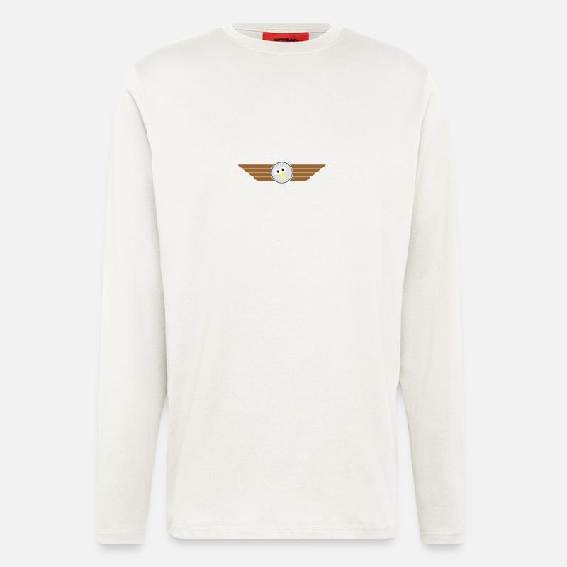 Vogel Flugabzeichen - Langarmshirt - made by SPREAD  - OFF WHITE