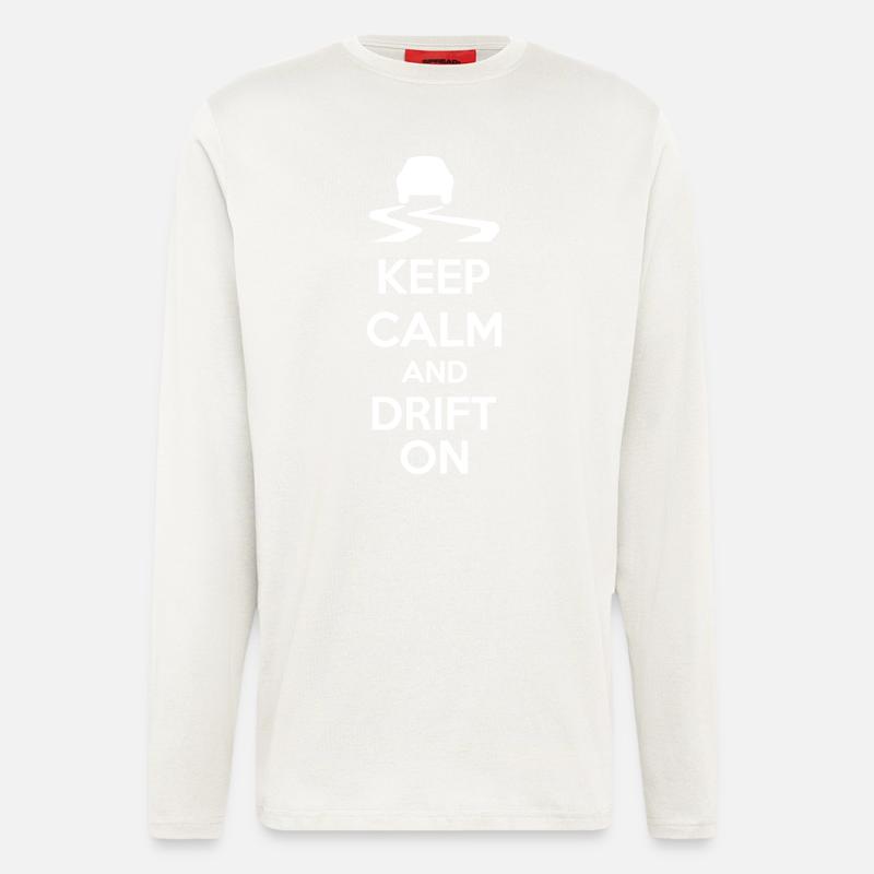 Keep Calm And Drift On - Langarmshirt - made by SPREAD  - OFF WHITE