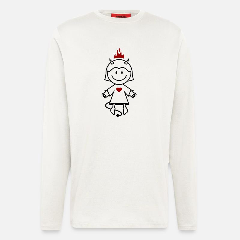 vl038b_teufelchen_2c - Langarmshirt - made by SPREAD  - OFF WHITE