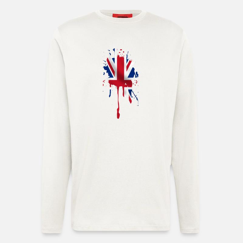 union jack - Langarmshirt - made by SPREAD  - OFF WHITE