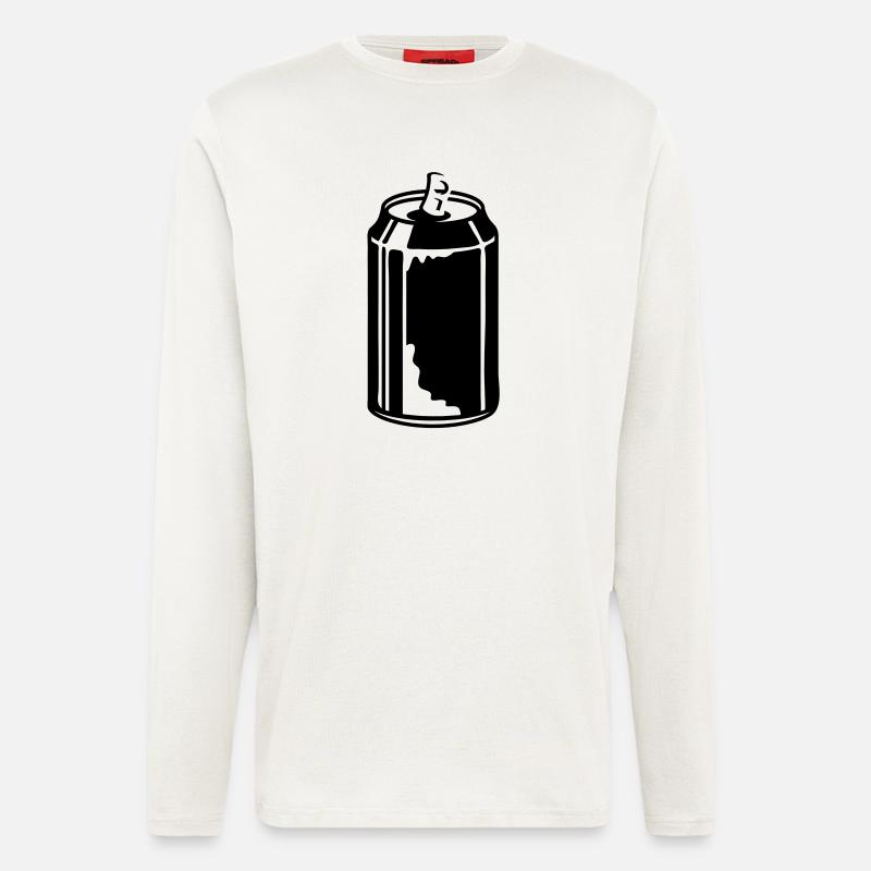 Eine geöffnete Getränkedose - Langarmshirt - made by SPREAD  - OFF WHITE