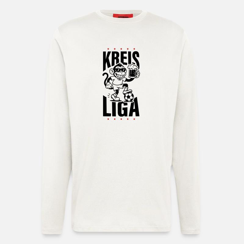Bier Affe Kreisliga - Langarmshirt - made by SPREAD  - OFF WHITE