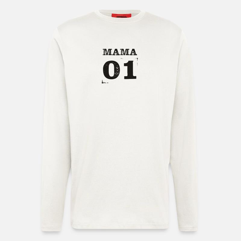 Mama 01 Partnerlook Partnershirt - Langarmshirt - made by SPREAD  - OFF WHITE