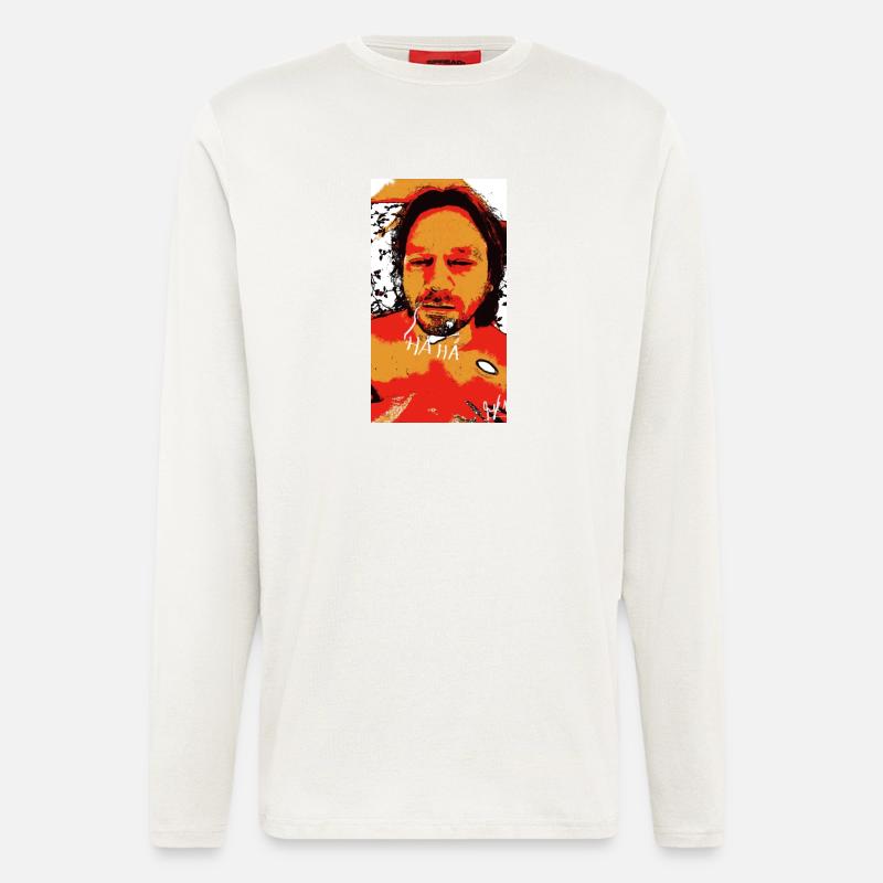 Selbstporträt, HA HA! - Langarmshirt - made by SPREAD  - OFF WHITE
