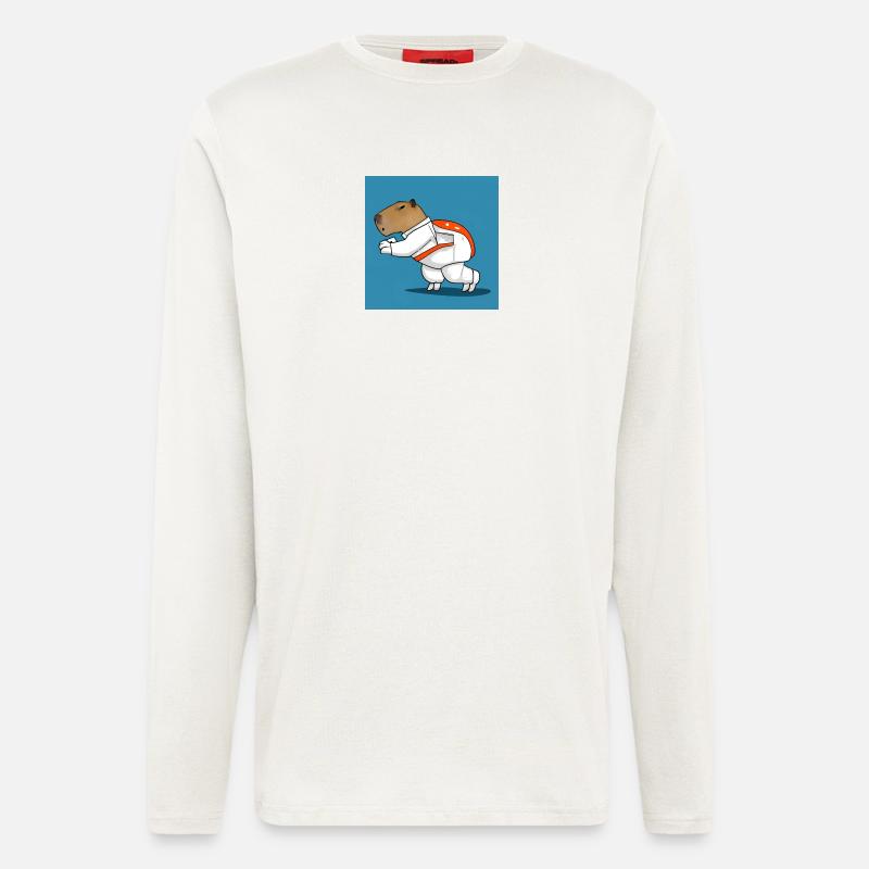 Capybara-Astronaut - Langarmshirt - made by SPREAD  - OFF WHITE