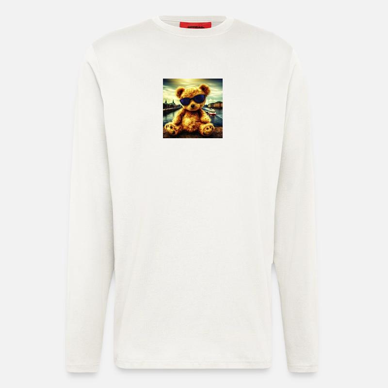 Teddy in Hamburg - Langarmshirt - made by SPREAD  - OFF WHITE