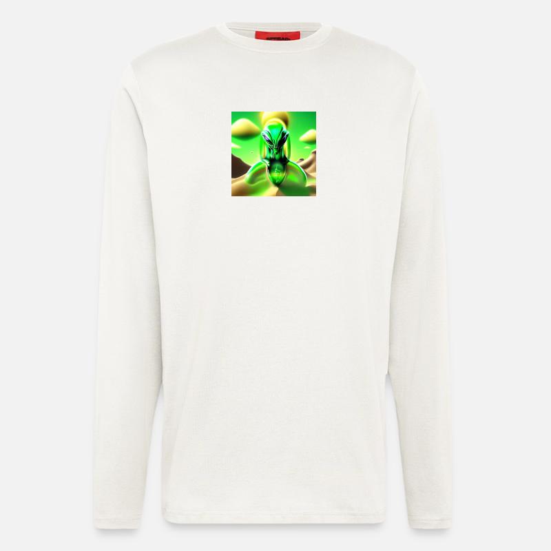 Neonalien im Sandtraum - Langarmshirt - made by SPREAD  - OFF WHITE
