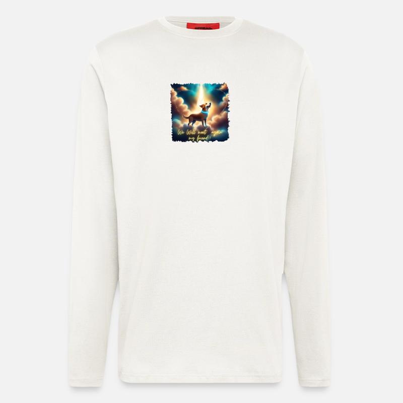 Nous nous reverrons !! - Manches longues bio décontracté fabriqué en UE - OFF WHITE