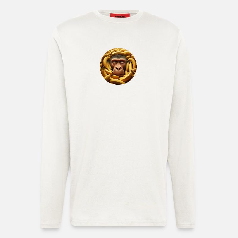 Monkey with bananas - Longsleeve - made by SPREAD  - OFF WHITE