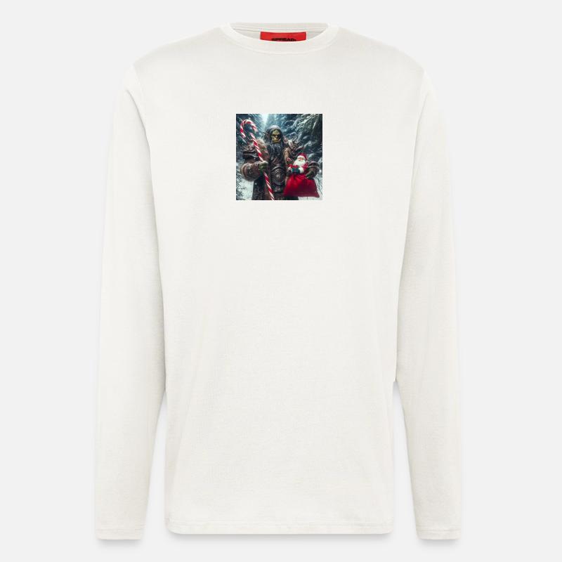 Noël Orc 2 - Manches longues bio décontracté fabriqué en UE - OFF WHITE