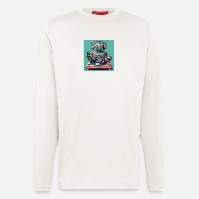 Robotic Vinyl Turntable - Longsleeve - made by SPREAD  - OFF WHITE