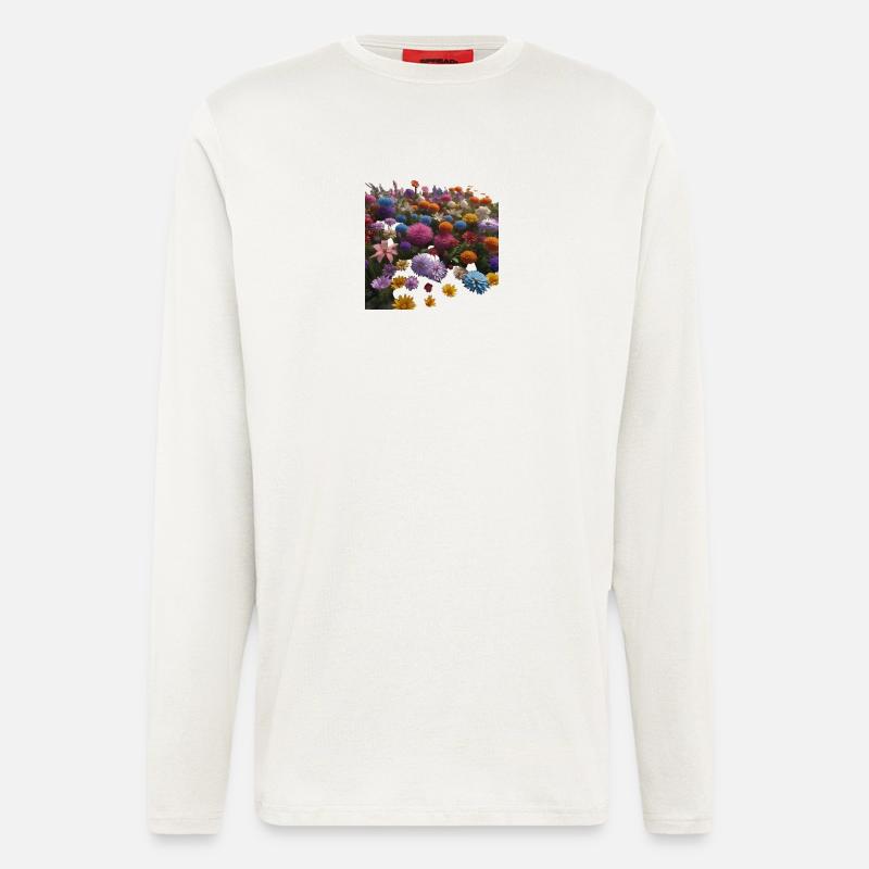 Bunte Blumen - Langarmshirt - made by SPREAD  - OFF WHITE