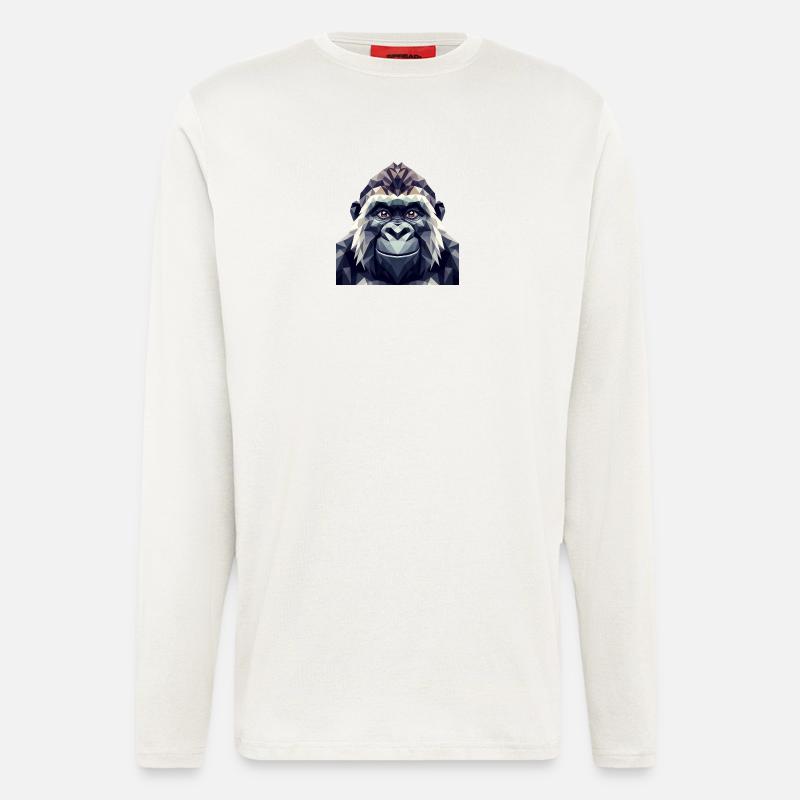 A Polygon Style Monkey - Longsleeve - made by SPREAD  - OFF WHITE