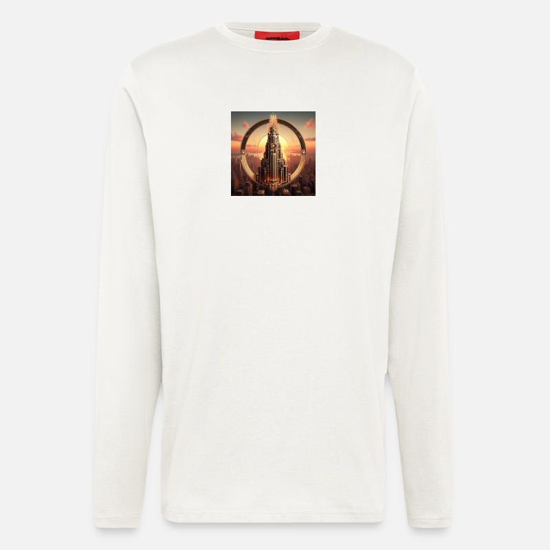 Wolkenkratzer 4 - Langarmshirt - made by SPREAD  - OFF WHITE
