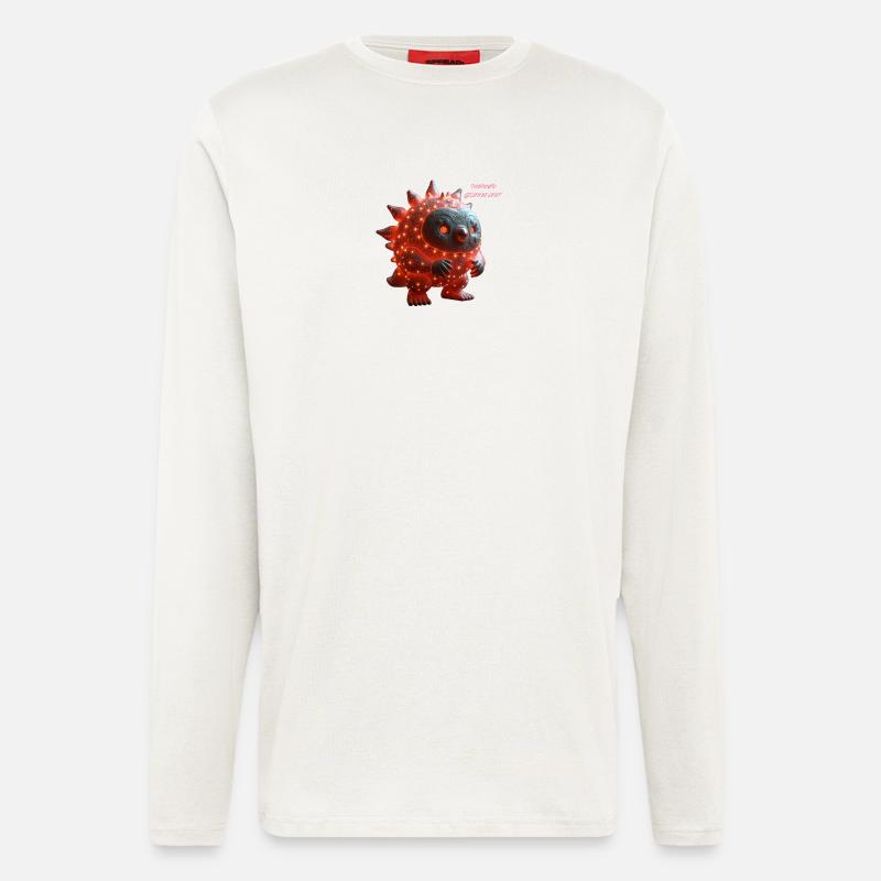Lava-Licht Monster Glühen - Langarmshirt - made by SPREAD  - OFF WHITE