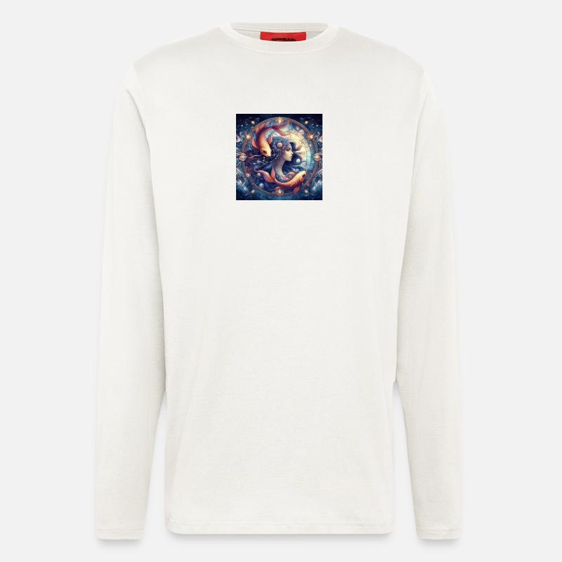 FISCHE \ Sternzeichen - Langarmshirt - made by SPREAD  - OFF WHITE