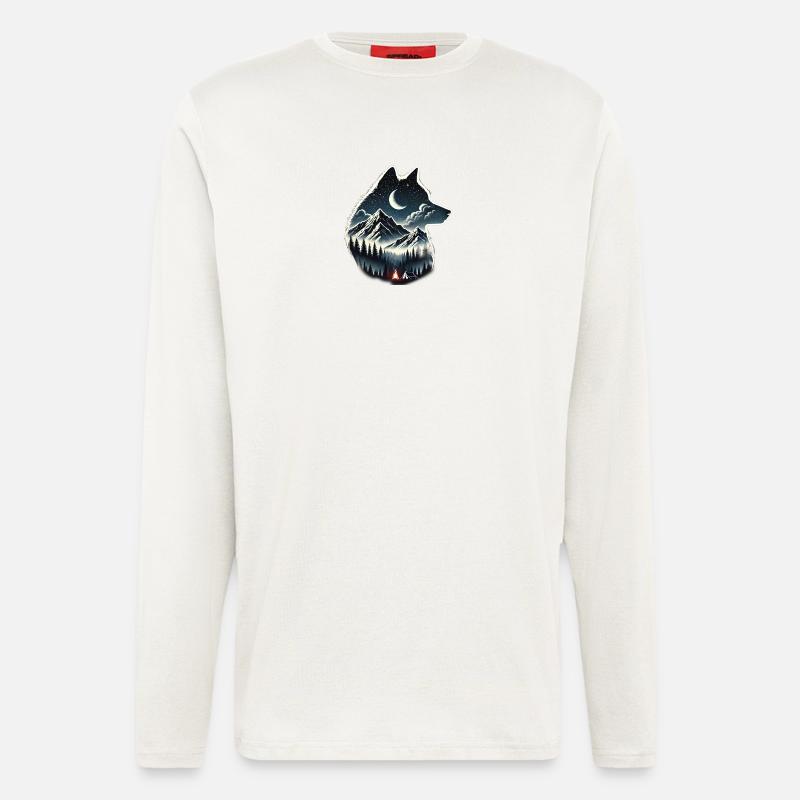 wolf - Longsleeve - made by SPREAD  - OFF WHITE