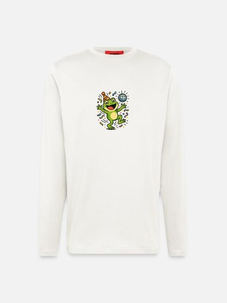 Party Frog - Longsleeve - made by SPREAD - OFF WHITE