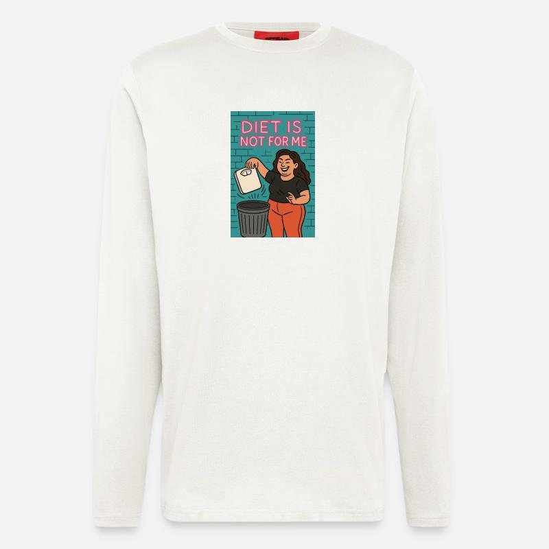 Diet is not for me - Longsleeve - made by SPREAD  - OFF WHITE
