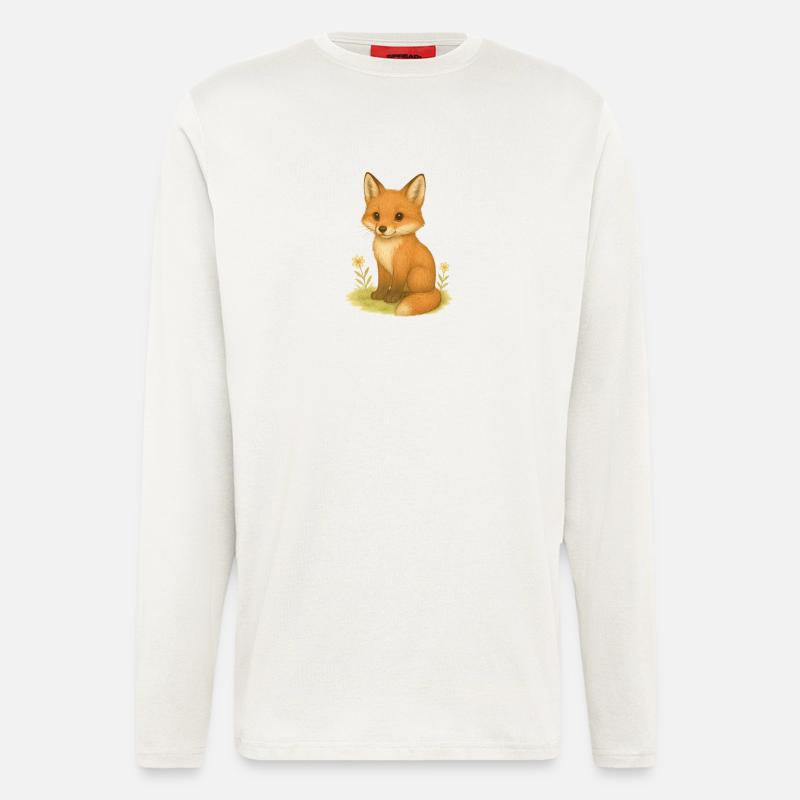 Nordic Forest - Fox - Longsleeve - made by SPREAD  - OFF WHITE