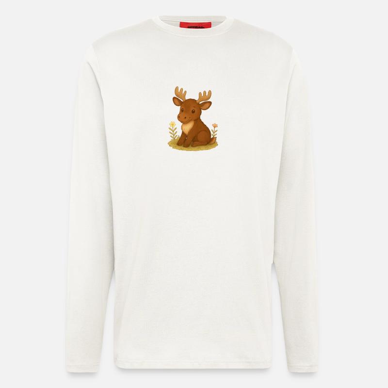 Nordic Forest - Moose - Longsleeve - made by SPREAD  - OFF WHITE