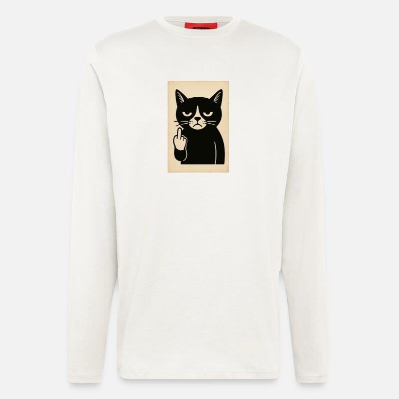 Grumpy Kitten - Longsleeve - made by SPREAD  - OFF WHITE